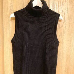 MICHAEL KORS  Black Turtleneck Sleeveless Sweater  Size L
